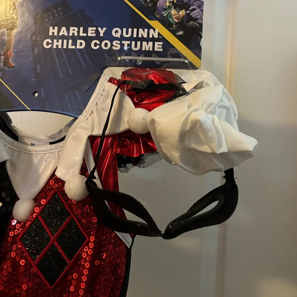 Harlequin‎ Jester Kids Costume - Red, Black, White